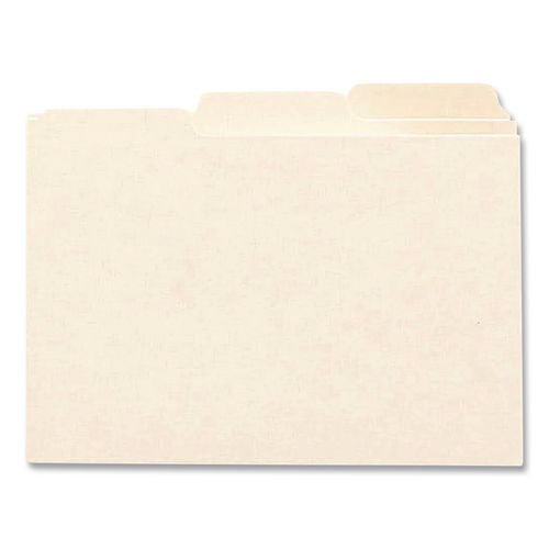 Image of Smead 50134 Recycled Blank Top Tab File Guides, 1/3-Cut Top Tab, Blank, 8.5 X 11, Manila, 100/box