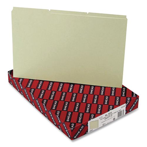Image of Smead 52334 Recycled Blank Top Tab File Guides, 1/3-Cut Top Tab, Blank, 8.5 X 14, Green, 50/box