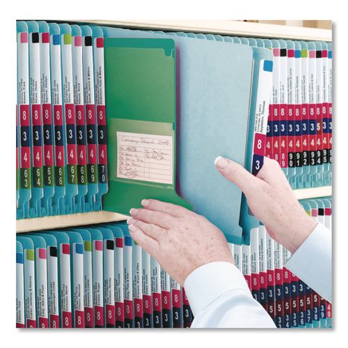 Image of Smead Colored Poly Out Guides With Pockets, 1/3-Cut End Tab, Out, 8.5 X 11, Green, 25/box