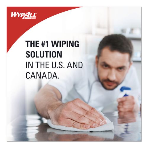 Image of WypAll® 51636 Foodservice Cloths, 12.5 X 23.5, Blue, 200/carton