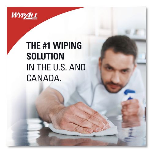 Image of WypAll® 51639 Foodservice Cloths, 12.5 X 23.5, Red, 200/carton