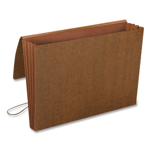 Image of Smead Classic Expanding Partition Wallet with Tear Resistant Gusset/Elastic Cord, 5.25" Expansion, 6 Section, Legal Size, Redrope