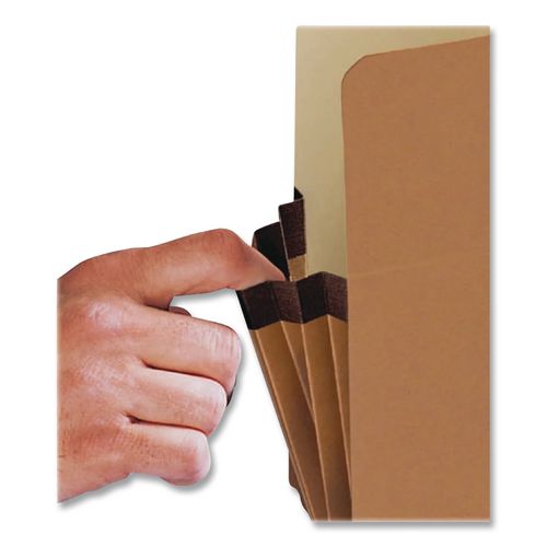 Image of Smead 73085 Redrope Drop Front File Pockets with 2/5-Cut Guide Height Tabs, 1.75" Expansion, Letter Size, Redrope, 25/Box