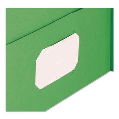 Image of Smead Two-Pocket Folder, Textured Paper, 100-Sheet Capacity, 11 X 8.5, Green, 25/box