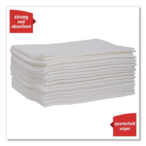 Image of WypAll® 47022 L20 Towels, 1/4 Fold, 4-Ply, 12.5 x 12 Unscented, White, 68/Pack, 12 Packs/Carton