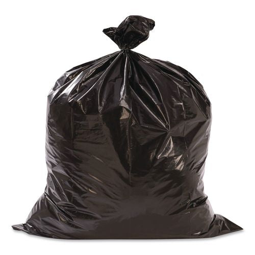 Image of Classic WEBB60-790196 Linear Low-Density Can Liners, 60 gal, 0.9 mil, 38 x 58, Black, 10 Bags/Roll, 10 Rolls/Carton