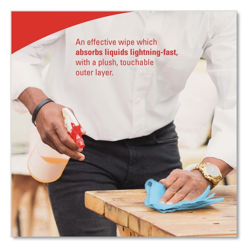 Image of WypAll® 05776 L40 Wiper, 1/4 Fold, Blue, 12.5 x 12, 56/Box, 12 Boxes/Carton