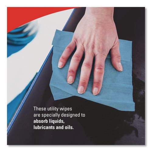 Image of WypAll® 05776 L40 Wiper, 1/4 Fold, Blue, 12.5 x 12, 56/Box, 12 Boxes/Carton