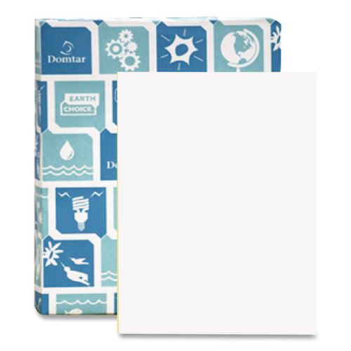 Image of Domtar 94254 EarthChoice Cover Stock, Index, 96 Bright, 110 lb Index Weight, 8.5 x 11, Bright White, 250/Pack