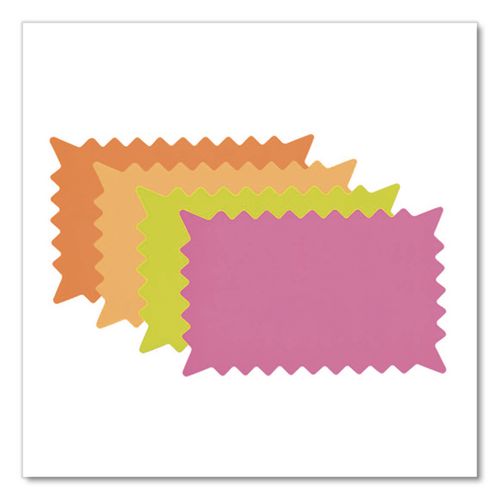 Image of COSCO 090251 Write-On "Do It Yourself" Sign, Rectangular Burst, Die-Cut Paper, 10.13 x 6.38, Assorted Fluorescent Colors, 36/Pack