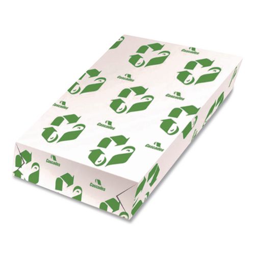 Image of Cascades® 5103C Enviro100 Copy Paper, 92 Bright, 20 lb Bond Weight, 8.5 x 14, White, 500 Sheets/Ream, 10 Reams/Carton