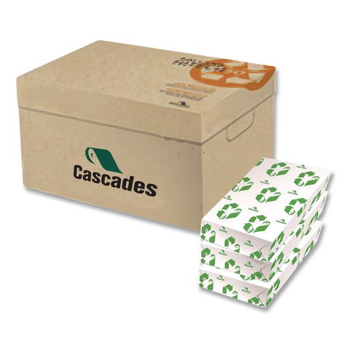 Image of Cascades® 5103C Enviro100 Copy Paper, 92 Bright, 20 lb Bond Weight, 8.5 x 14, White, 500 Sheets/Ream, 10 Reams/Carton