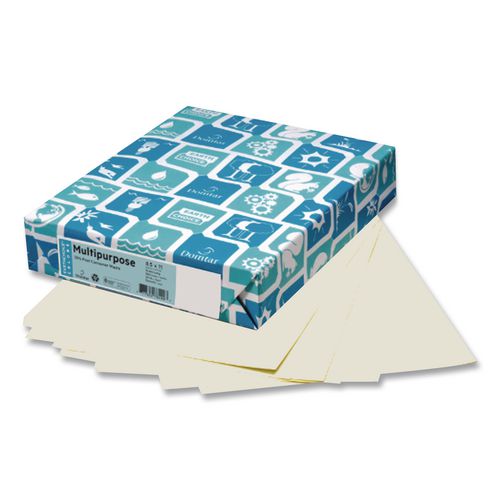 Image of Domtar Card Stock, 110 lb Cover Weight, 8.5 x 11, Ivory, 250/Pack