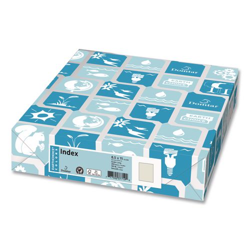 Image of Domtar Card Stock, 110 lb Cover Weight, 8.5 x 11, Ivory, 250/Pack