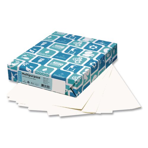 Image of Domtar 94338 EarthChoice Cover Stock, Vellum Bristol, 96 Bright, 67 lb Bristol Weight, 8.5 x 11, Bright White, 250/Pack