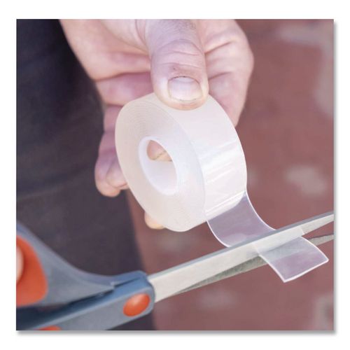 Image of T-REX® 285338 Strong Mounting Tape, Permanent, Holds Up to 0.5 lb/1 sq in, 1" x 60", Clear
