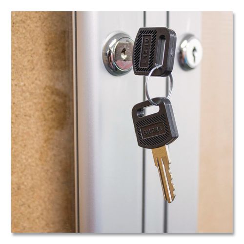 Image of Ghent PA33672K 2 Door Enclosed Natural Cork Bulletin Board with Satin Frame, 72" x 36", Tan Surface, Satin Aluminum Frame