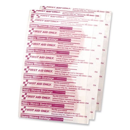 Image of First Aid Only G163 Heavy Woven Adhesive Bandages, Fingertip, 1.75 X 3, 25/box