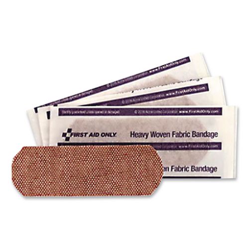 Image of First Aid Only G167 Heavy Woven Adhesive Bandages, Strip, 1 X 3, 50/box