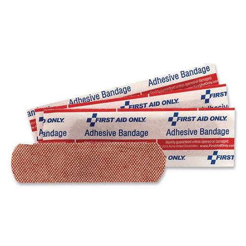 Image of First Aid Only H119 Heavy Woven Adhesive Bandages, Strip, 0.75 X 3, 100/box