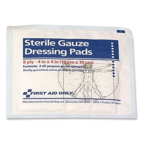 Image of First Aid Only J213 Sterile Gauze Pads, 4 X 4, 50/box