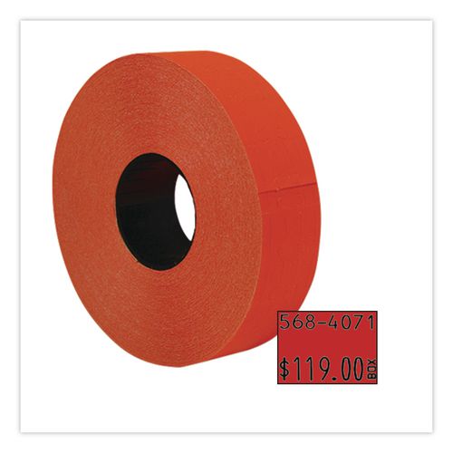 Image of Garvey® 098615 Two-Line Pricemarker Labels, Red, 1,750 Labels/Roll, 2 Rolls/Pack