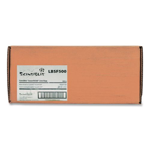 Image of HOSPECO® LBSF500HD Scensibles Universal Receptable Liner Bags with 7.5" Wrap-Around Mounting Strap, 12.5" x 23", White, 500/Carton
