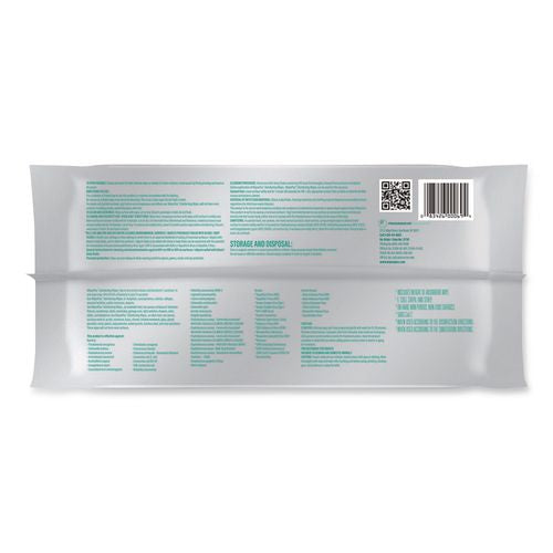 Image of Carlisle 37701 WipesPlus Disinfecting Surface Wipes, Flat Pack, 1-Ply, 7 x 8, Lemon Scent, White