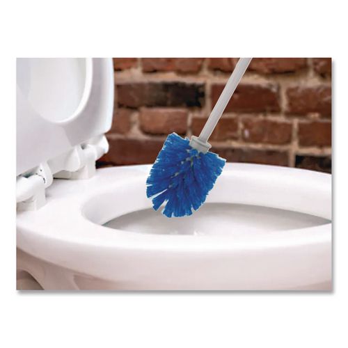 Image of Impact® T0002-00 Toilet Bowl Brush and Caddy, Blue/Gray