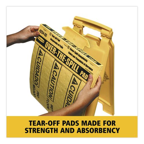 Image of Rubbermaid® Commercial FG425400YEL Over-The-Spill Pad Tablet, 12 oz, 16.5 x 14, 22/Pack