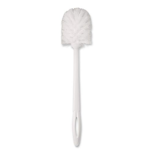 Image of Rubbermaid® Commercial FG631000WHT Commercial-Grade Toilet Bowl Brush, 10" Handle, White, 24/Carton