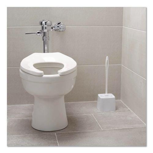 Image of Rubbermaid® Commercial FG631000WHT Commercial-Grade Toilet Bowl Brush, 10" Handle, White, 24/Carton