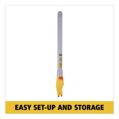 Image of Rubbermaid® Commercial FG9S0100YEL Multilingual Pop-Up Wet Floor Safety Cone, 21 X 21 X 30, Yellow