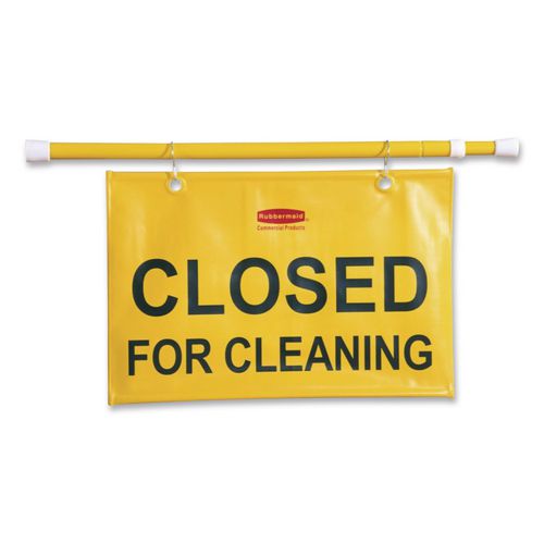 Image of Rubbermaid® Commercial FG9S1500YEL Site Safety Hanging Sign, 50 x 1 x 13, Yellow