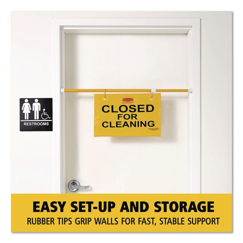 Image of Rubbermaid® Commercial FG9S1500YEL Site Safety Hanging Sign, 50 x 1 x 13, Yellow