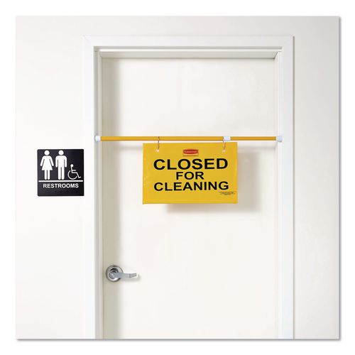 Image of Rubbermaid® Commercial FG9S1500YEL Site Safety Hanging Sign, 50 x 1 x 13, Yellow