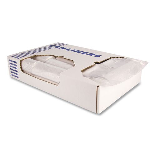 Image of Heritage Z6037XN R01 High-Density Waste Can Liners, 30 gal, 16 mic, 30" x 37", Natural, 25 Bags/Roll, 20 Rolls/Carton