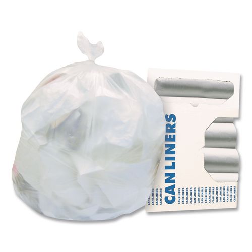 Image of Heritage Z6037XN R01 High-Density Waste Can Liners, 30 gal, 16 mic, 30" x 37", Natural, 25 Bags/Roll, 20 Rolls/Carton