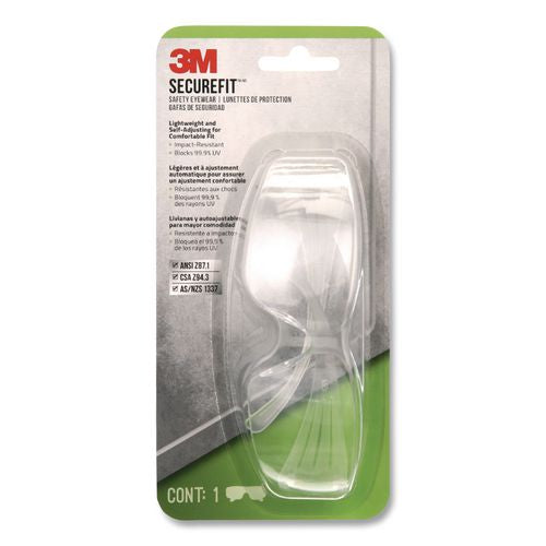 Image of 3M SF204SGAF-BLU SecureFit 200 Protective Eyewear, Frameless, Blue Single Lens