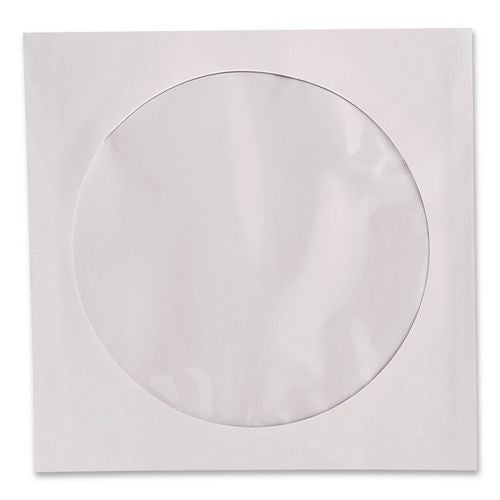 Image of Verbatim® 70126 CD/DVD Sleeves, 1 Disc Capacity, Clear/White, 50/Box