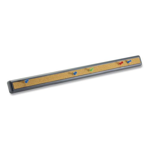 Image of Officemate 29212 Verticalmate Plastic Cork Bar, 1.5" x 19", Gray