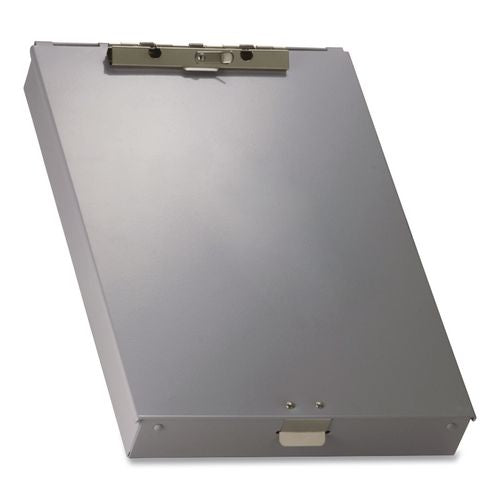Image of Officemate Aluminum Storage Clipboard, Holds 8.5 x 12 Sheets, Silver