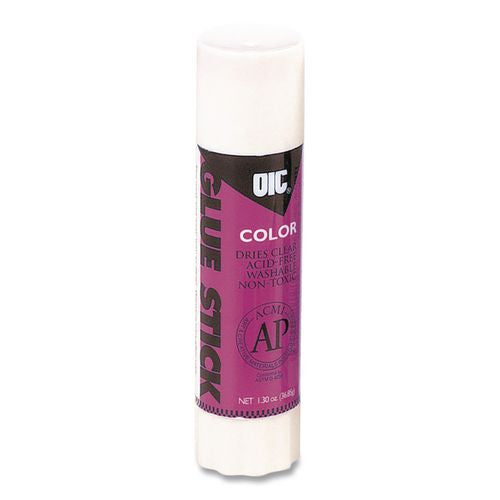 Image of Officemate 50006 Glue Stick,1.3 oz, Applies Purple, Dries Clear
