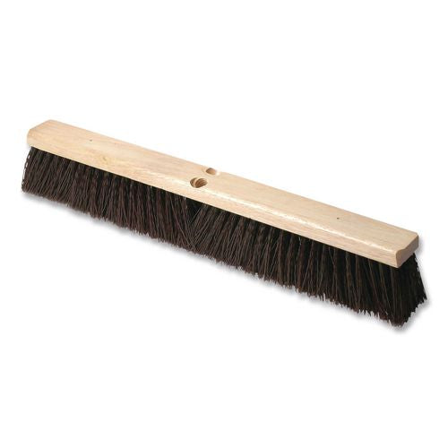 Image of O'Dell® MP24 Polypropylene Push Broom Head, 3" Maroon Bristles, 24" Brush