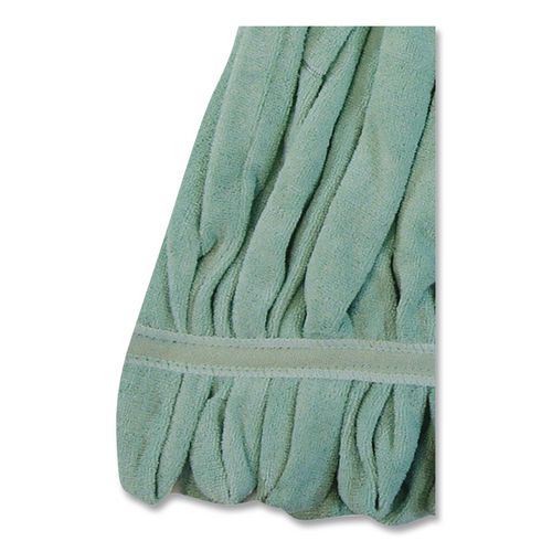 Image of O'DellÂ® Echofiber Microfiber Loop Mop, Medium, Split Microfiber, 14" X 14", 1.5" Headband, Green