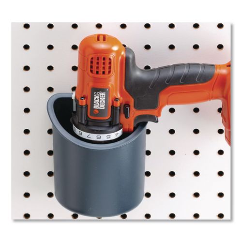 Image of Officemate Verticalmate Plastic Pencil Cup, 4.25 x 4.25 x 5, Fabric Panel Mount, Gray