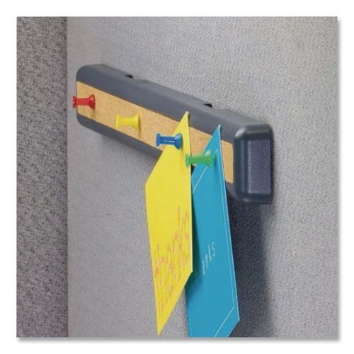 Image of Officemate 29212 Verticalmate Plastic Cork Bar, 1.5" x 19", Gray