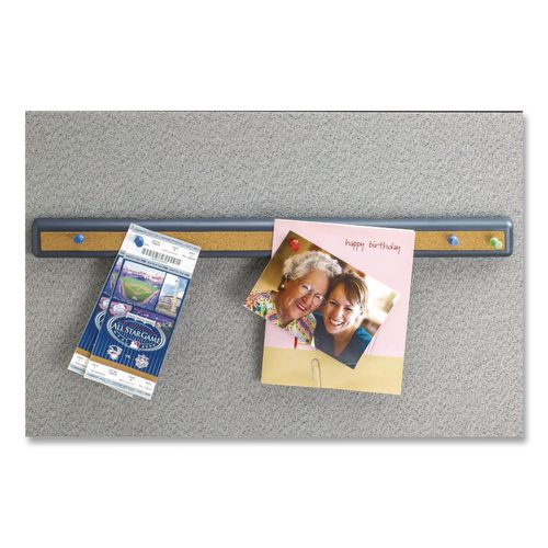 Image of Officemate 29212 Verticalmate Plastic Cork Bar, 1.5" x 19", Gray