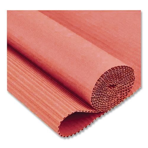 Image of PaconÂ® Corobuff Corrugated Paper Roll, 48" X 25 Ft, Flame Red