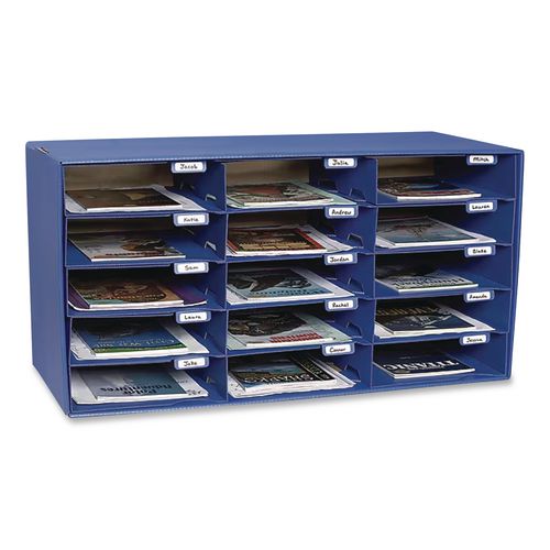 Image of Pacon® P001308 Classroom Keepers Corrugated Mailbox, 31.5 X 12.88 X 16.38, Blue